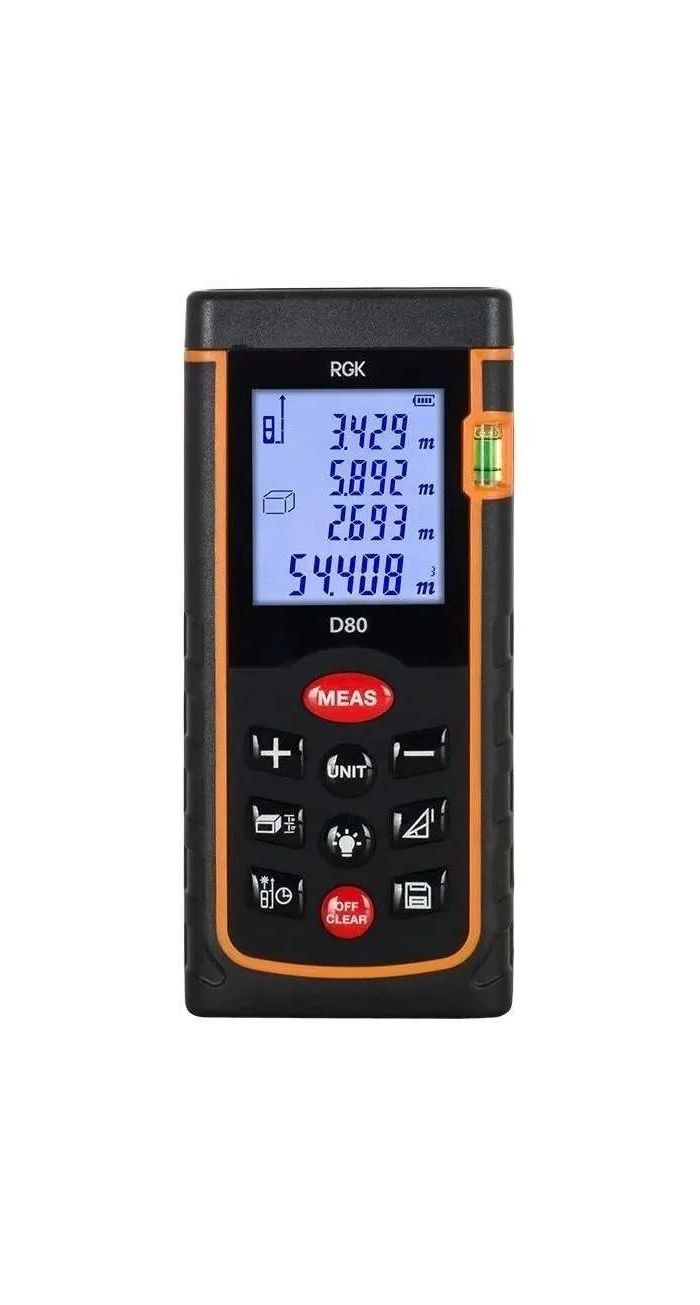 Дальномер лазерный RGK D80
Дальномер лазерный RGK D80