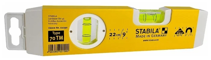 Уровень торпедо Stabila тип 70TM 02190
Уровень торпедо Stabila тип 70TM 02190