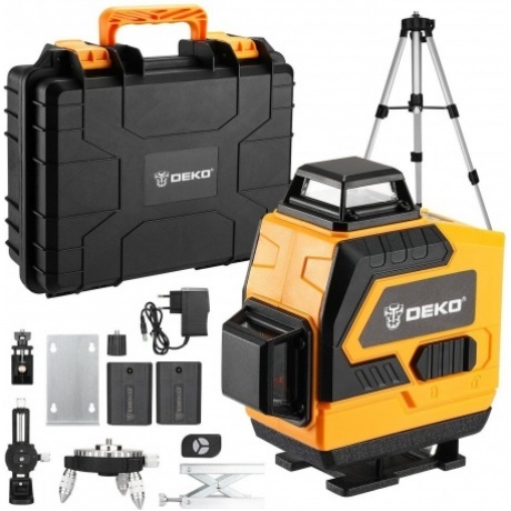 Уровень лазерный самовыравнивающийся DEKO DKLL16 в кейсе со штативом 1,2 м (16 линий, зеленый луч, 2 АКБ)
Уровень лазерный самовыравнивающийся DEKO DKLL16 в кейсе со штативом 1,2 м (16 линий, зеленый луч, 2 АКБ)