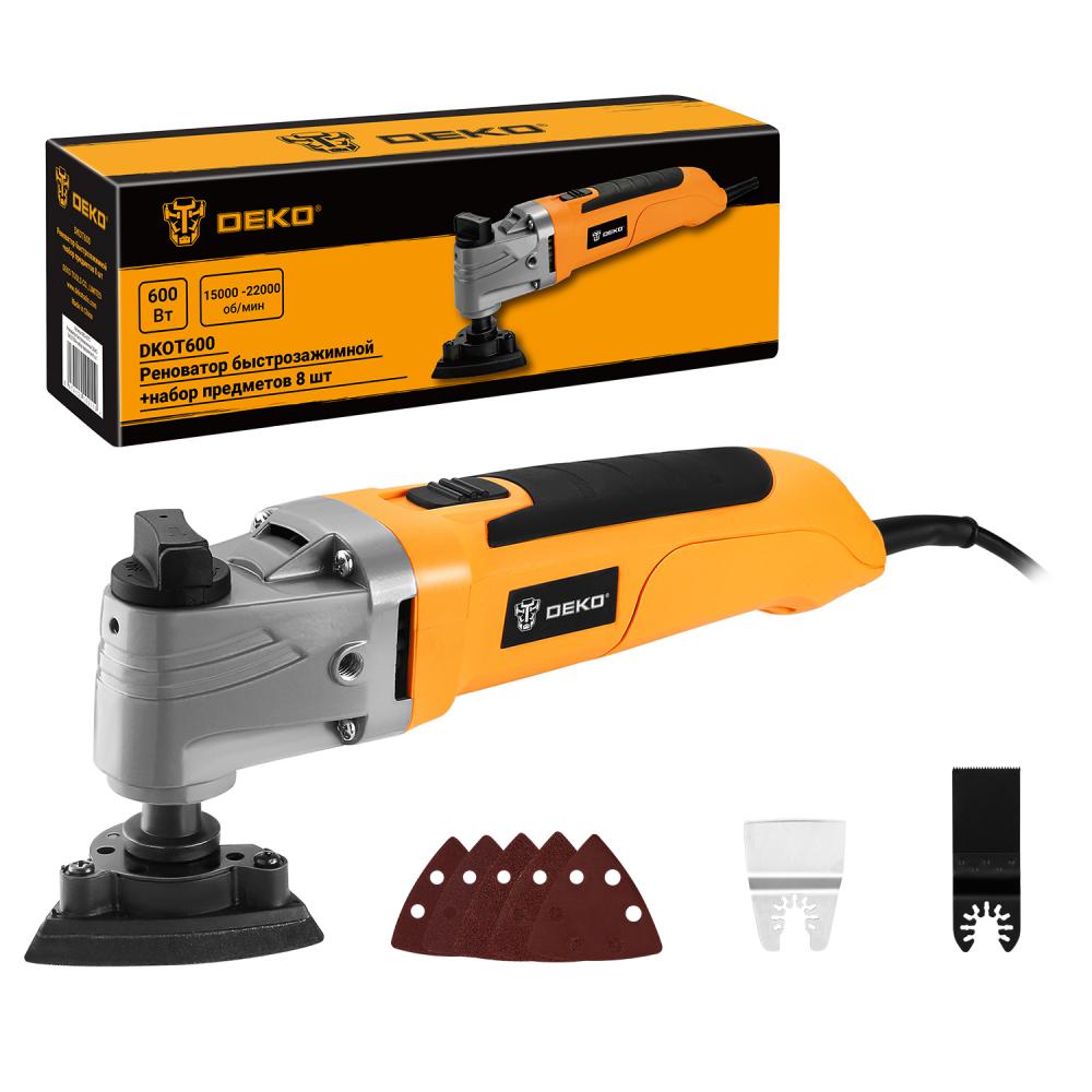 Реноватор быстрозажимной DEKO DKOT600+набор предметов 8 шт.
Реноватор быстрозажимной DEKO DKOT600+набор предметов 8 шт.