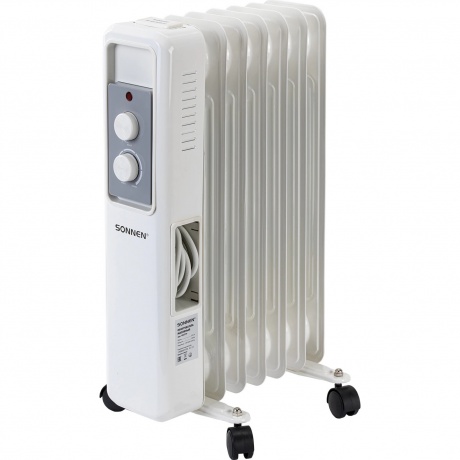 Радиатор масляный Sonnen DFS-7E, 7 секций, 1500Вт, белый
Радиатор масляный Sonnen DFS-7E, 7 секций, 1500Вт, белый