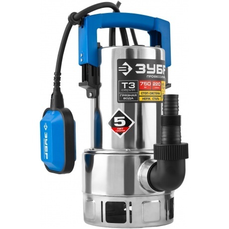 Насос погружной дренажный Зубр Профессионал Т3 НПГ-Т3-750-С
Насос погружной дренажный Зубр Профессионал Т3 НПГ-Т3-750-С