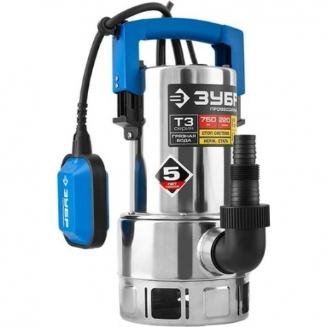 Насос погружной дренажный Зубр Профессионал Т3 НПГ-Т3-750-С
Насос погружной дренажный Зубр Профессионал Т3 НПГ-Т3-750-С