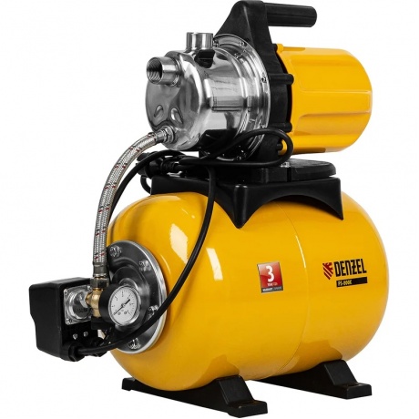 Насосная станция PS800X, 800 Вт, 3200 л/ч, ресивер 24 л, напор 38 м, нержавейка Denzel
Насосная станция PS800X, 800 Вт, 3200 л/ч, ресивер 24 л, напор 38 м, нержавейка Denzel