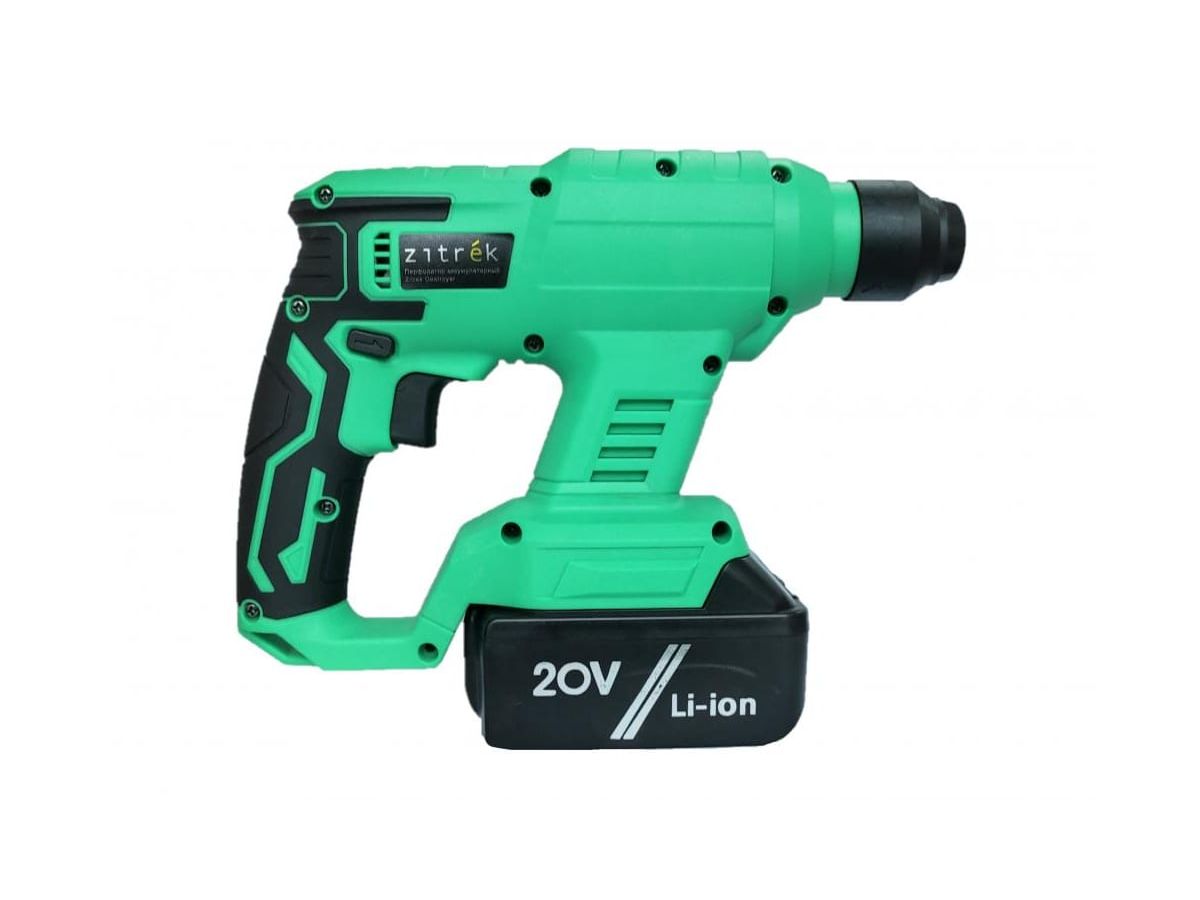 Перфоратор аккумуляторный Zitrek Destroyer (20В, Li-Ion аккумулятор 4 Ач - 1шт, ЗУ, кейс)
Перфоратор аккумуляторный Zitrek Destroyer (20В, Li-Ion аккумулятор 4 Ач - 1шт, ЗУ, кейс)