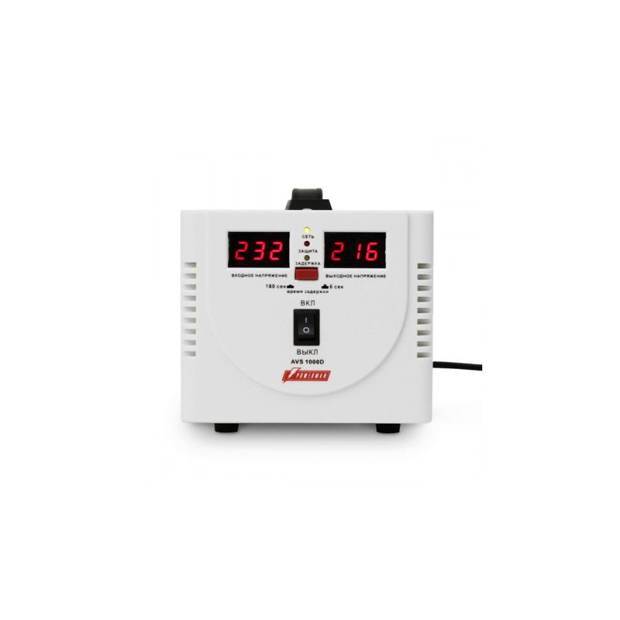 Стабилизатор Powerman AVS 1000 D White
Стабилизатор Powerman AVS 1000 D White