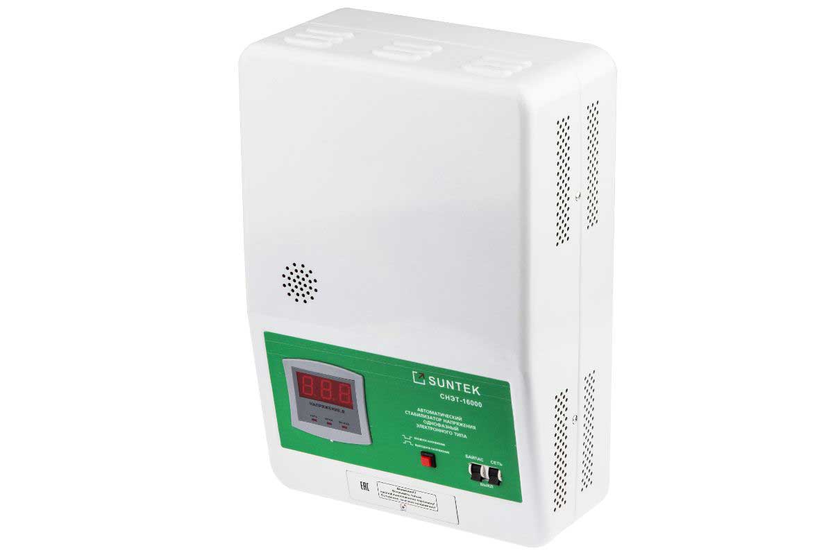 Стабилизатор напряжения Suntek 16000 ВА SR16000
Стабилизатор напряжения Suntek 16000 ВА SR16000