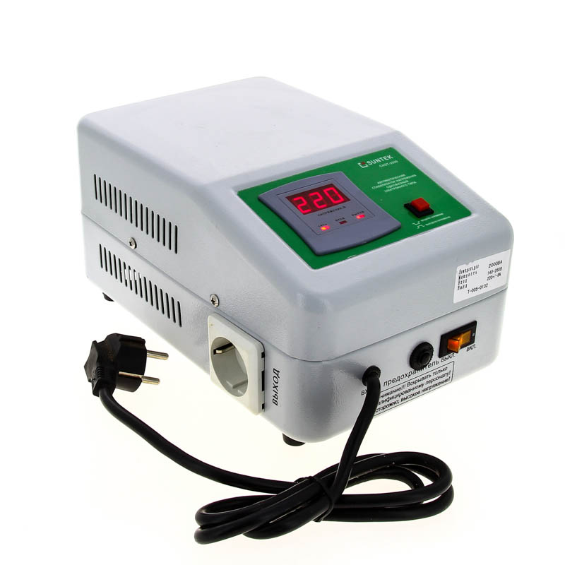 Стабилизатор напряжения Suntek 2000 ВА SRP2000
Стабилизатор напряжения Suntek 2000 ВА SRP2000