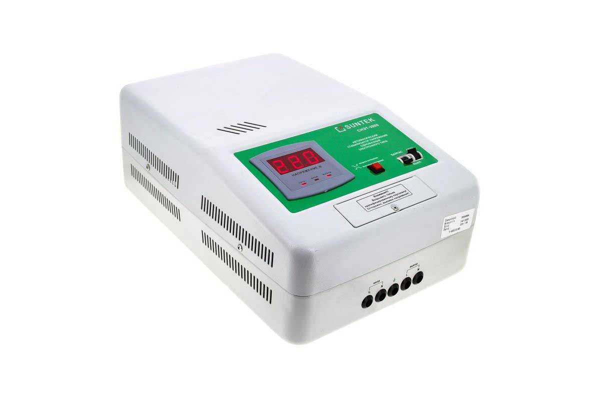 Стабилизатор напряжения Suntek 3000 ВА SR3000
Стабилизатор напряжения Suntek 3000 ВА SR3000