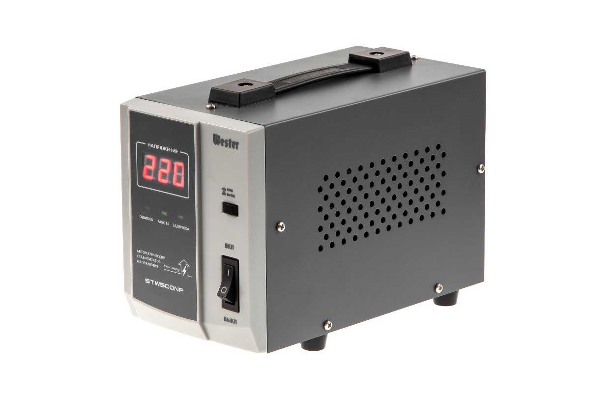 Стабилизатор напряжения Wester STW500NP
Стабилизатор напряжения Wester STW500NP