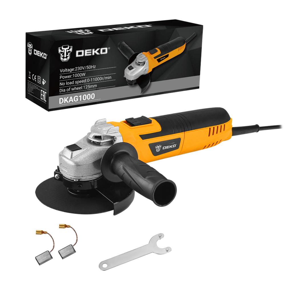 Углошлифовальная машина DEKO DKAG1000, 125мм, 1000 Вт
Углошлифовальная машина DEKO DKAG1000, 125мм, 1000 Вт