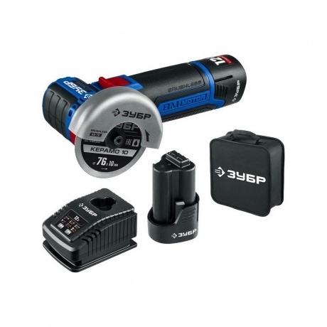 Угловая шлифовальная машина бесщеточная ЗУБР 12 В, d76 мм, 2 АКБ тип Т7 (2 А·ч), сумка, Профессионал (AB-76-22)
Угловая шлифовальная машина бесщеточная ЗУБР 12 В, d76 мм, 2 АКБ тип Т7 (2 А·ч), сумка, Профессионал (AB-76-22)