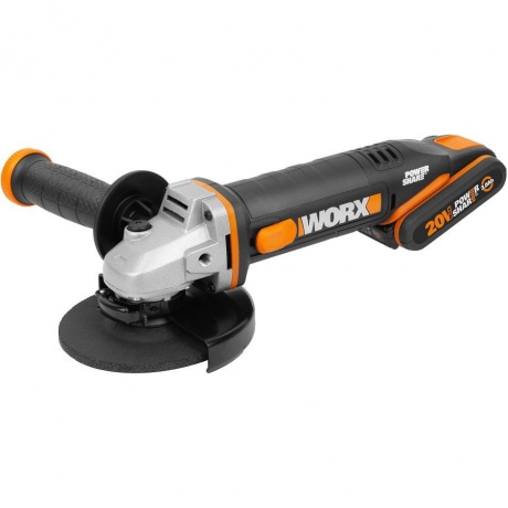 Угловая шлифмашина аккумуляторная WORX 20В, 125мм, 1х2,0Ач + 1х4,0 Ач, кейс WX803
Угловая шлифмашина аккумуляторная WORX 20В, 125мм, 1х2,0Ач + 1х4,0 Ач, кейс WX803