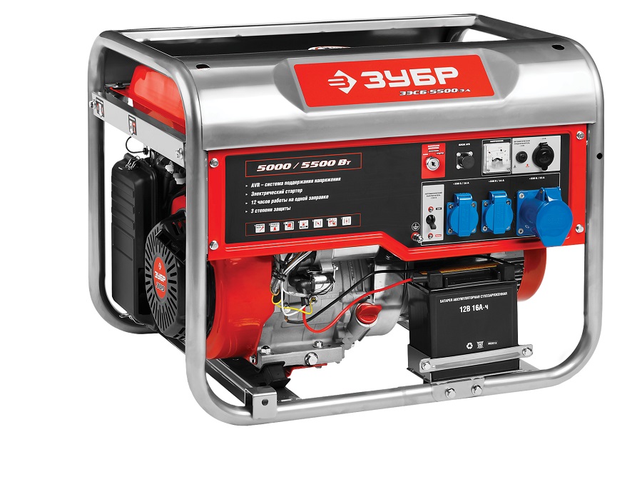 Генератор бензиновый Зубр ЗЭСБ-5500-ЭА
Генератор бензиновый Зубр ЗЭСБ-5500-ЭА