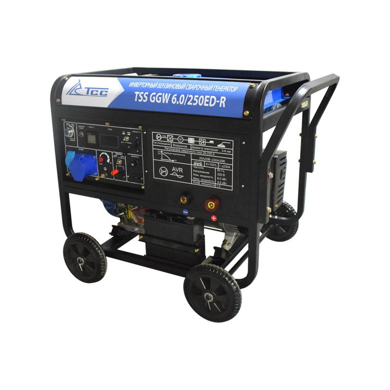 Генератор инверторный бензиновый сварочный ТСС GGW 6.0/250ED-R
Генератор инверторный бензиновый сварочный ТСС GGW 6.0/250ED-R