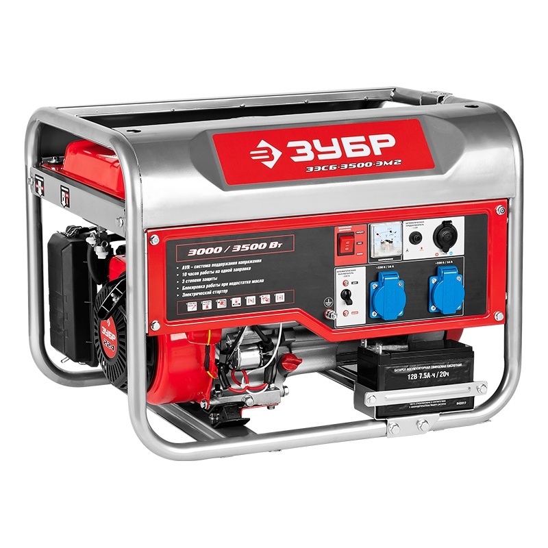 Генератор бензиновый Зубр ЗЭСБ-3500-ЭМ2
Генератор бензиновый Зубр ЗЭСБ-3500-ЭМ2