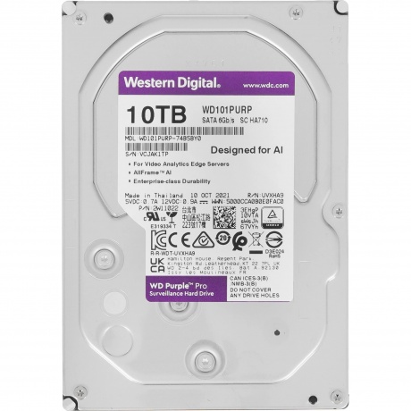 Жесткий диск HDD Western Digital SATA-III 10Tb (WD101PURP)
Жесткий диск HDD Western Digital SATA-III 10Tb (WD101PURP)