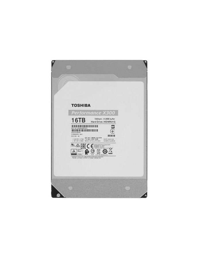 Жесткий диск HDD Toshiba HDWR31GUZSVA 16ТБ
Жесткий диск HDD Toshiba HDWR31GUZSVA 16ТБ