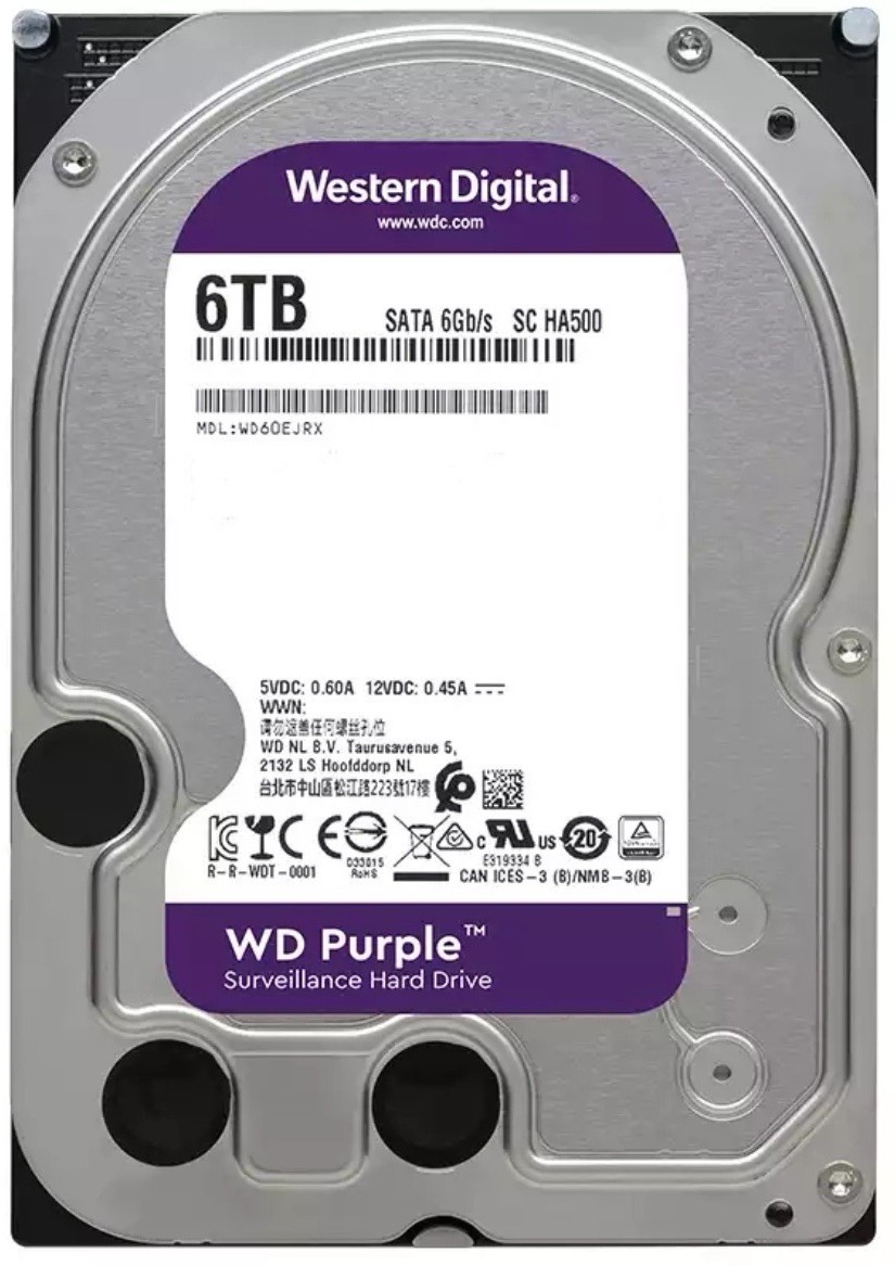 Жесткий диск HDD WD 6 TB Purple (WD60EJRX)
Жесткий диск HDD WD 6 TB Purple (WD60EJRX)