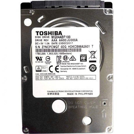 Жесткий диск Toshiba SATA-III 1Tb 2.5" (MQ04ABF100)
Жесткий диск Toshiba SATA-III 1Tb 2.5" (MQ04ABF100)