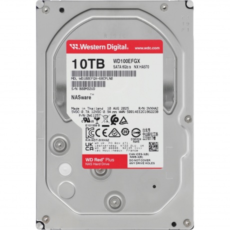 Жесткий диск WD SATA-III 10TB WD100EFGX NAS Red Plus
Жесткий диск WD SATA-III 10TB WD100EFGX NAS Red Plus