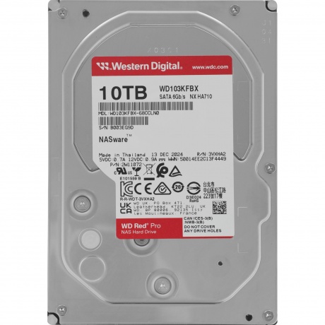 Жесткий диск WD SATA-III 10TB WD103KFBX NAS Red Pro
Жесткий диск WD SATA-III 10TB WD103KFBX NAS Red Pro
