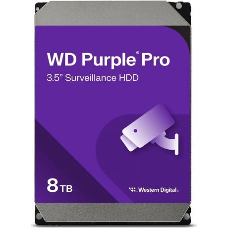 Жесткий диск WD SATA-III 8TB WD8002PURP Surveillance Purple Pro
Жесткий диск WD SATA-III 8TB WD8002PURP Surveillance Purple Pro