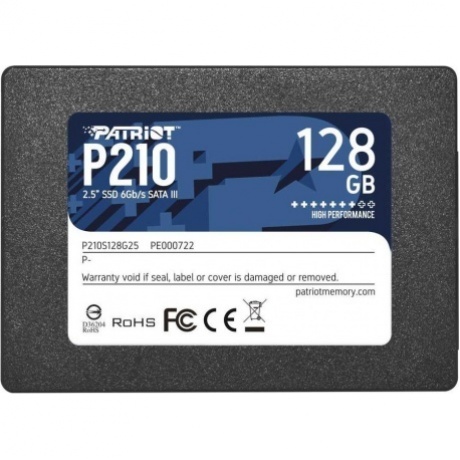 Накопитель SSD Patriot P210 128Gb (P210S128G25)
Накопитель SSD Patriot P210 128Gb (P210S128G25)
