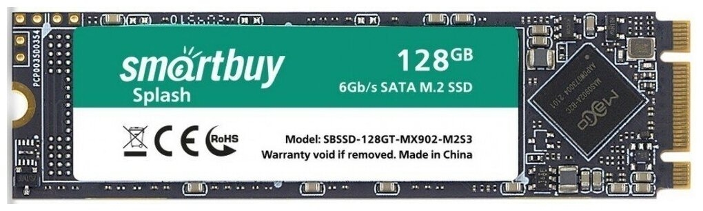 Накопитель SSD SmartBuy Splash M2 128Gb (SBSSD-128GT-MX902-M2S3)
Накопитель SSD SmartBuy Splash M2 128Gb (SBSSD-128GT-MX902-M2S3)