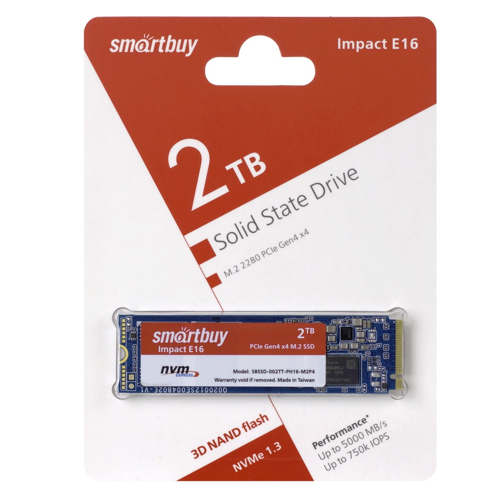 Накопитель SSD Smartbuy Impact E16 2.0Tb (SBSSD-002TT-PH16-M2P4)
Накопитель SSD Smartbuy Impact E16 2.0Tb (SBSSD-002TT-PH16-M2P4)