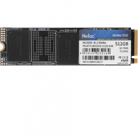 Накопитель SSD Netac M.2 2280 NV2000 NVMe PCIe 512GB (NT01NV2000-512-E4X)
Накопитель SSD Netac M.2 2280 NV2000 NVMe PCIe 512GB (NT01NV2000-512-E4X)