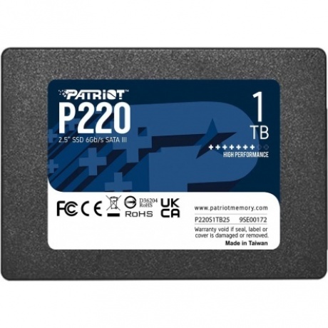 Накопитель SSD 2.5" Patriot 1.0TB P220 (P220S1TB25)
Накопитель SSD 2.5" Patriot 1.0TB P220 (P220S1TB25)