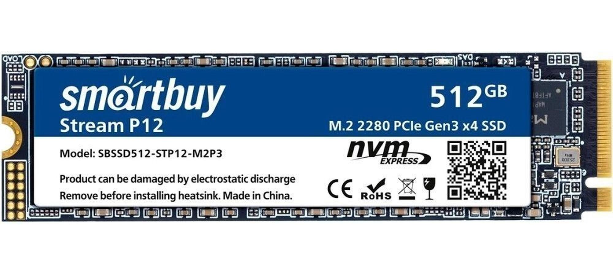 Накопитель SSD SmartBuy M.2 Stream P12 512Gb (SBSSD512-STP12-M2P3)
Накопитель SSD SmartBuy M.2 Stream P12 512Gb (SBSSD512-STP12-M2P3)