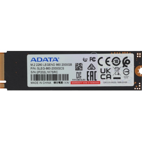 Накопитель SSD A-Data 2Tb Legend 860 (SLEG-860-2000GCS)
Накопитель SSD A-Data 2Tb Legend 860 (SLEG-860-2000GCS)