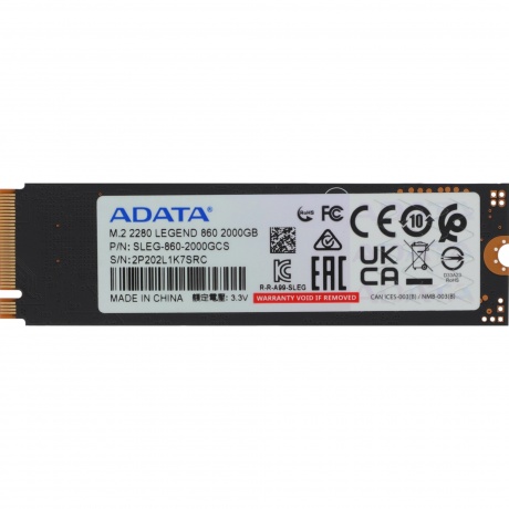 Накопитель SSD A-Data 2Tb Legend 860 (SLEG-860-2000GCS)
Накопитель SSD A-Data 2Tb Legend 860 (SLEG-860-2000GCS)