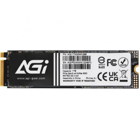 Накопитель SSD AGi 1Tb (AGI1T0GIMAI298-CB)
Накопитель SSD AGi 1Tb (AGI1T0GIMAI298-CB)
