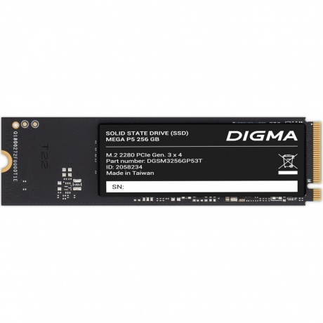 Накопитель SSD Digma 256Gb Mega P5 (DGSM3256GP53T)
Накопитель SSD Digma 256Gb Mega P5 (DGSM3256GP53T)