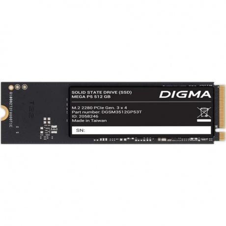 Накопитель SSD Digma 512Gb Mega P5 (DGSM3512GP53T)
Накопитель SSD Digma 512Gb Mega P5 (DGSM3512GP53T)