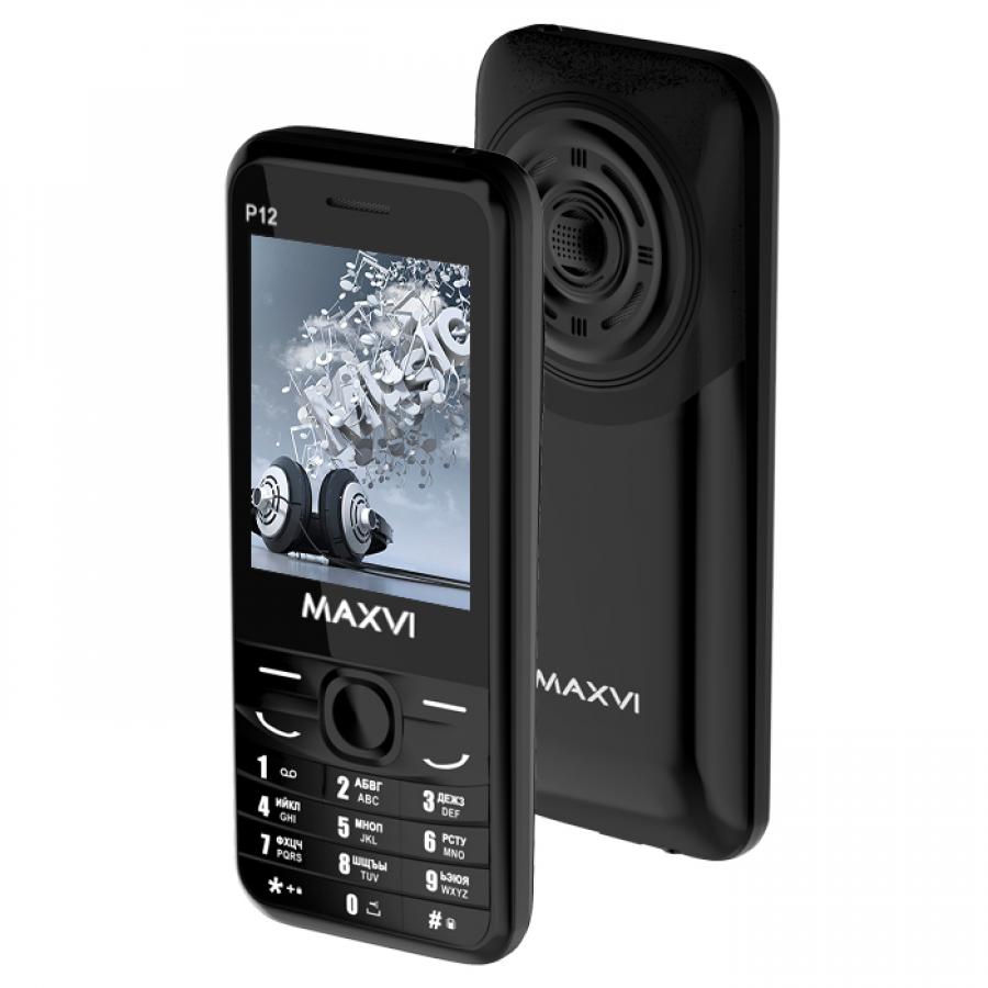 Мобильный телефон Maxvi P12 Black, Черный 
Мобильный телефон Maxvi P12 Black, Черный