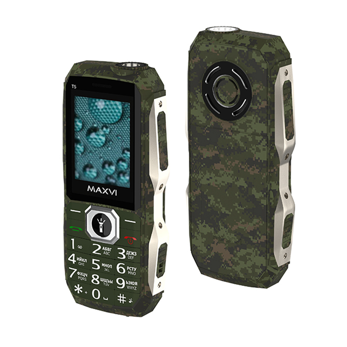 Мобильный телефон Maxvi T5 IP67 Military, Камуфляж
Мобильный телефон Maxvi T5 IP67 Military, Камуфляж