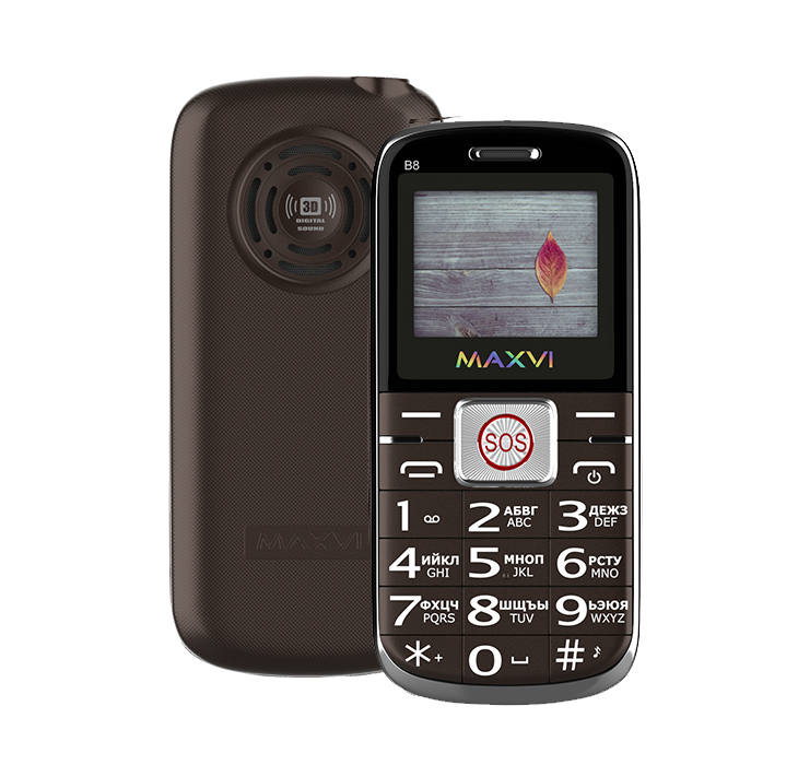 Мобильный телефон Maxvi B8 Brown, Коричневый
Мобильный телефон Maxvi B8 Brown, Коричневый
