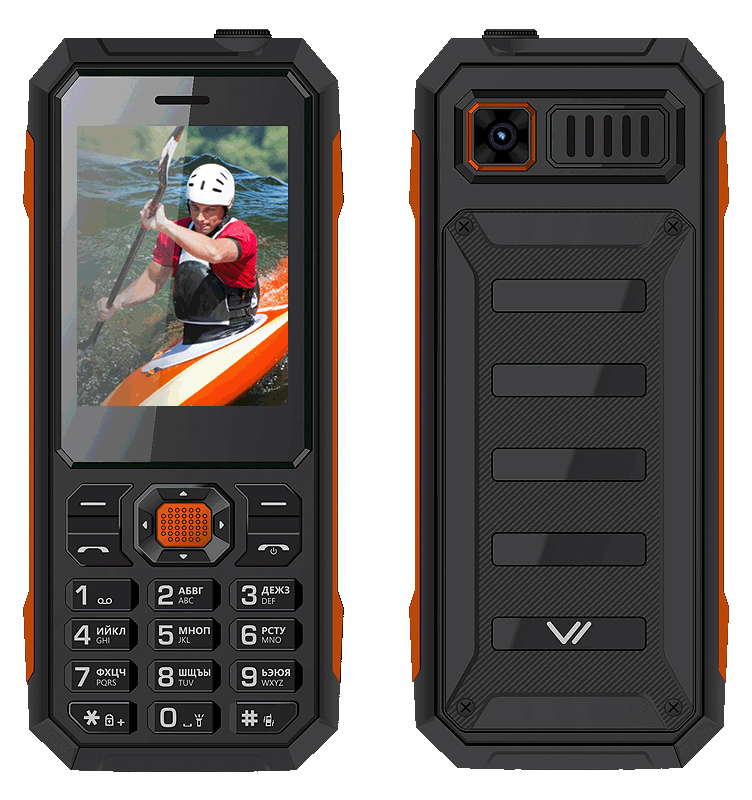 Мобильный телефон Vertex К208 Black, Оранжевый/черный
Мобильный телефон Vertex К208 Black, Оранжевый/черный