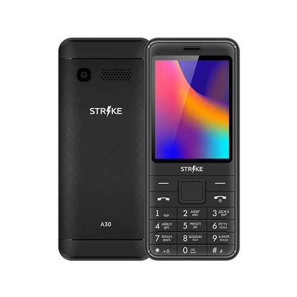 Мобильный телефон STRIKE A30 BLACK, Черный 
Мобильный телефон STRIKE A30 BLACK, Черный