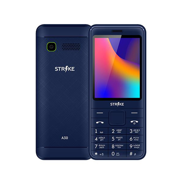 Мобильный телефон STRIKE A30 Синий
Мобильный телефон STRIKE A30 Синий