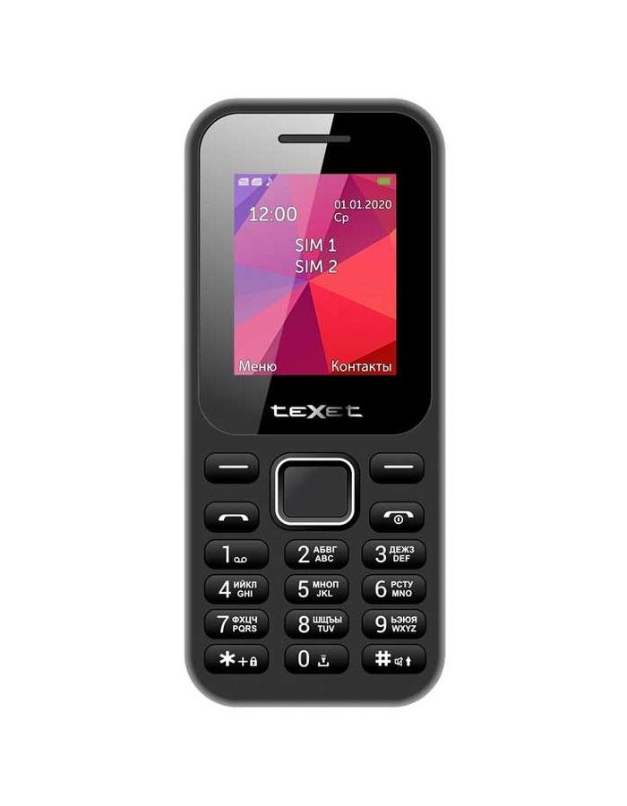 Мобильный телефон teXet TM-122, Черный
Мобильный телефон teXet TM-122, Черный