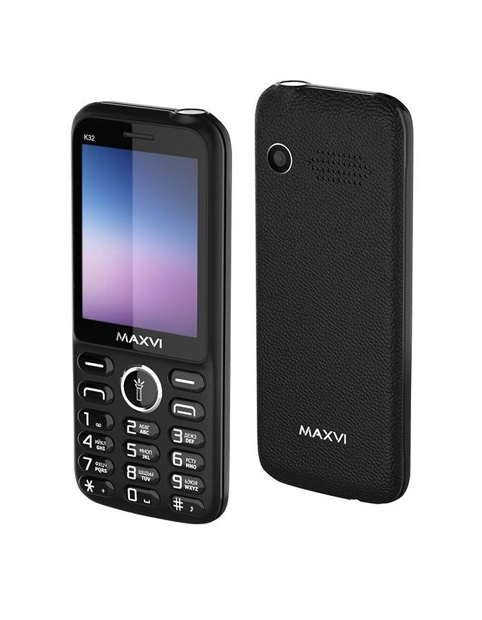 Мобильный телефон Maxvi K32 Black, Черный
Мобильный телефон Maxvi K32 Black, Черный