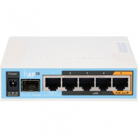 Wi-Fi роутер MikroTik hAP ac RB962UiGS-5HacT2HnT
Wi-Fi роутер MikroTik hAP ac RB962UiGS-5HacT2HnT