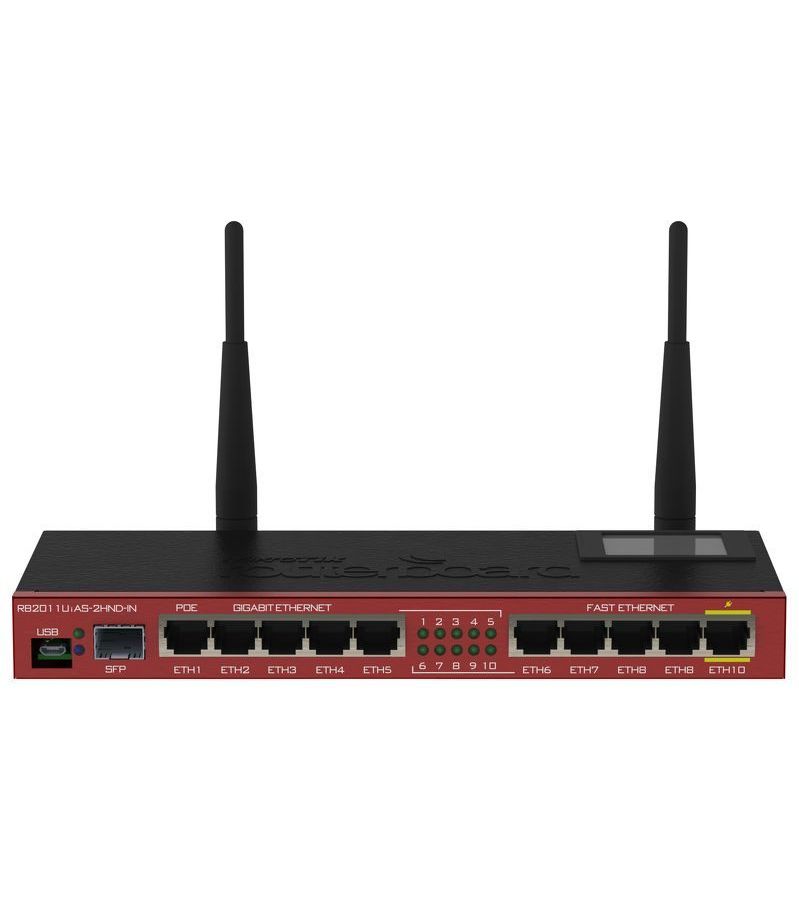 Wi-Fi роутер MikroTik RB2011UiAS-2HnD-IN
Wi-Fi роутер MikroTik RB2011UiAS-2HnD-IN