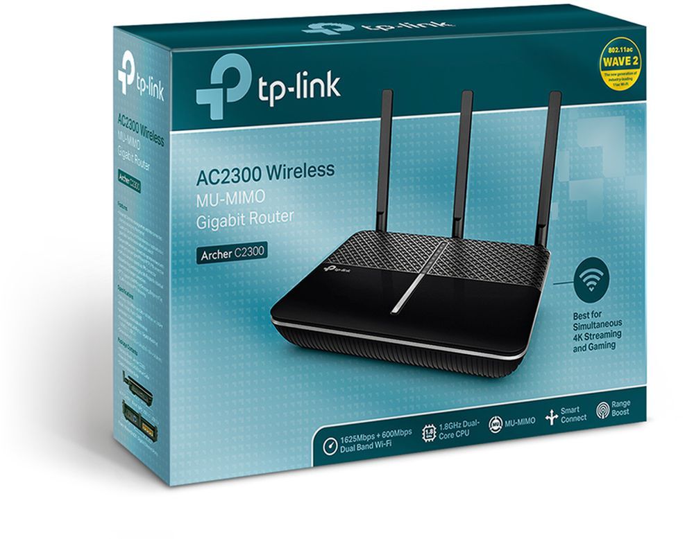 Wi-Fi роутер TP-Link Archer C2300 AC2300 черный
Wi-Fi роутер TP-Link Archer C2300 AC2300 черный