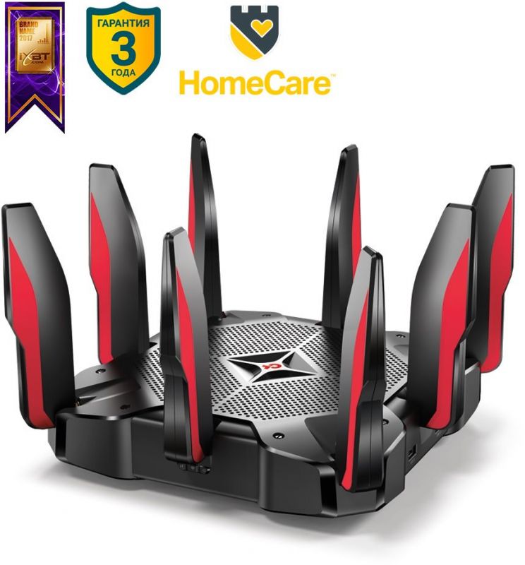 Wi-Fi роутер TP-LINK Archer C5400X черный
Wi-Fi роутер TP-LINK Archer C5400X черный